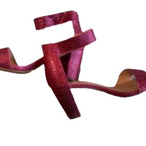 De Blossom Collection Heels Elegant Pink Strappy Women's Size 7.5